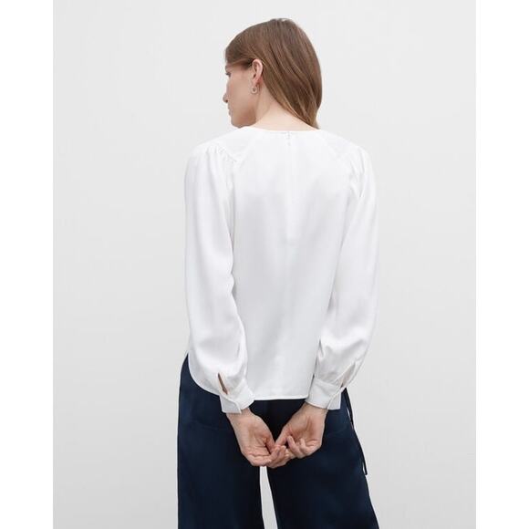 New Club Monaco Shirred Sleeve Top - Picture 2 of 9